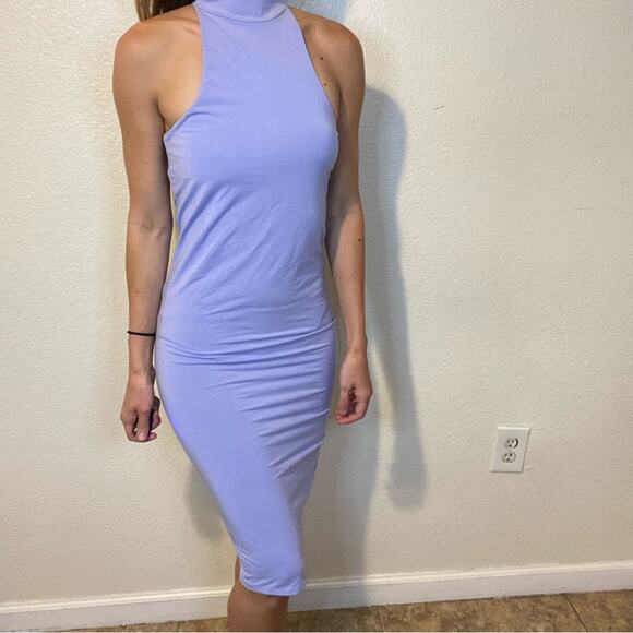 HATCH Maternity The Body High Neck Bodycon Periwinkle / Purple Dress Size XS - Picture 5 of 12